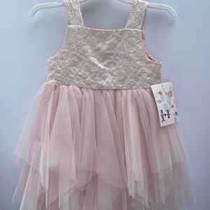 Mia & Mimi Toddler Blush Pink Tutu Butterfly dress